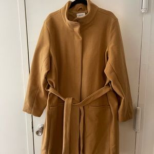 Old Navy Funnel Camel Coat with Belr